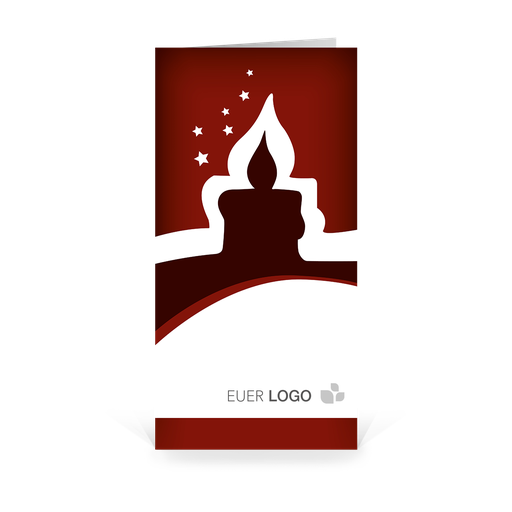 [WP714] Karte: Formschön - Kerzenschein (Wir gestalten gratis für Dich)