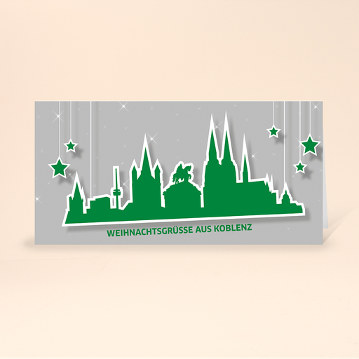 [WP10430] Karte: Skyline pop - Koblenz (Wir gestalten gratis für Dich)