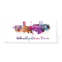 Karte: Skyline aquarell - Bremen