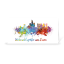 Karte: Skyline aquarell - Essen