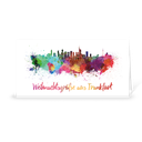 Karte: Skyline aquarell - Frankfurt