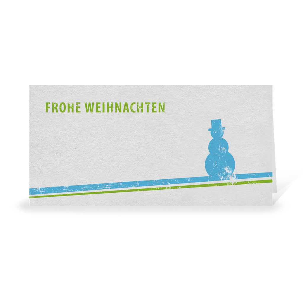 Karte: Natürlich Weihnachten - Schneemann