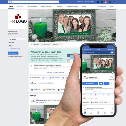 [WP11578] Karte: Facebook-Titelbild "Fotokarte Antik"