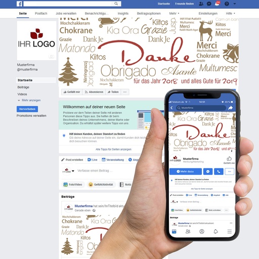 [WP11580] Karte: Facebook-Titelbild "Internationales Danke"