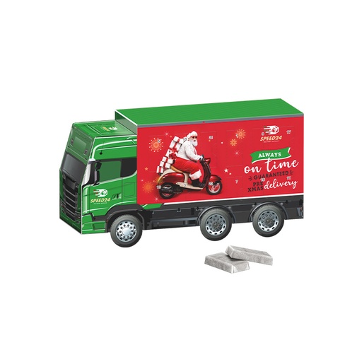 [1148-A] Adventskalender LKW, Napolitain in Pergaminpapier