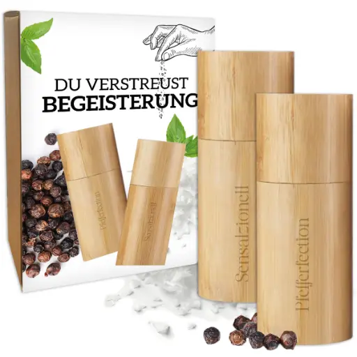 [WP13511] Salz- & Pfeffermühle "Du verstreust Begeisterung"