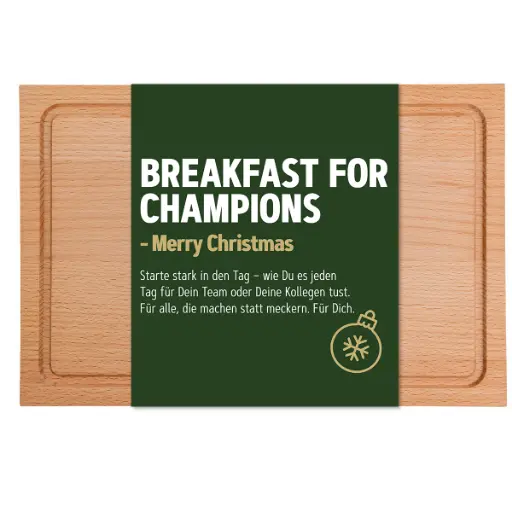 [WP13582] Frühstücksbrett "Breakfast for Champions" - Xmas