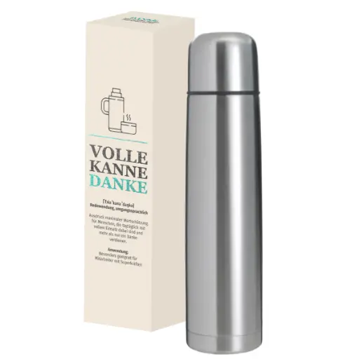 [WP13559] Thermoskanne "Volle Kanne Danke"