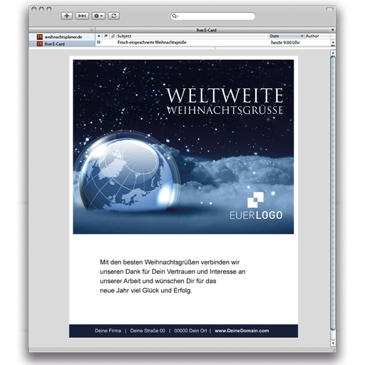 [WP10733] Karte: E-Card Globus