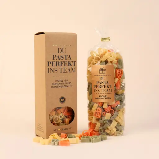 [WP13599] Weihnachtspasta "Du Pasta perfekt ins Team"