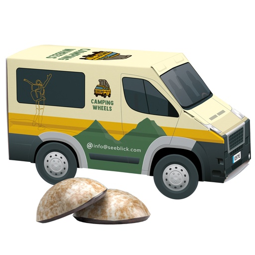 [1297-W-TRANSPORTER-KM] 3D-Präsent Transporter, Mini Christstollen 