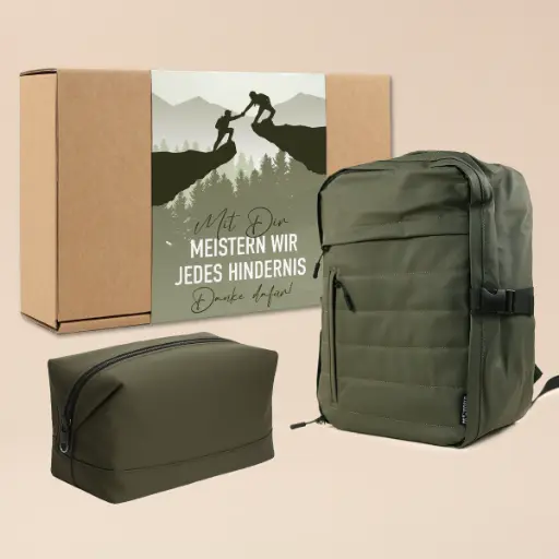 [WP13609] Geschenkset XL "Travel-Kit" - Olivgrün